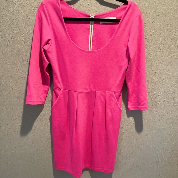 Amanda Uprichard Neon Pink Dress. Size M - Picture 1 of 4